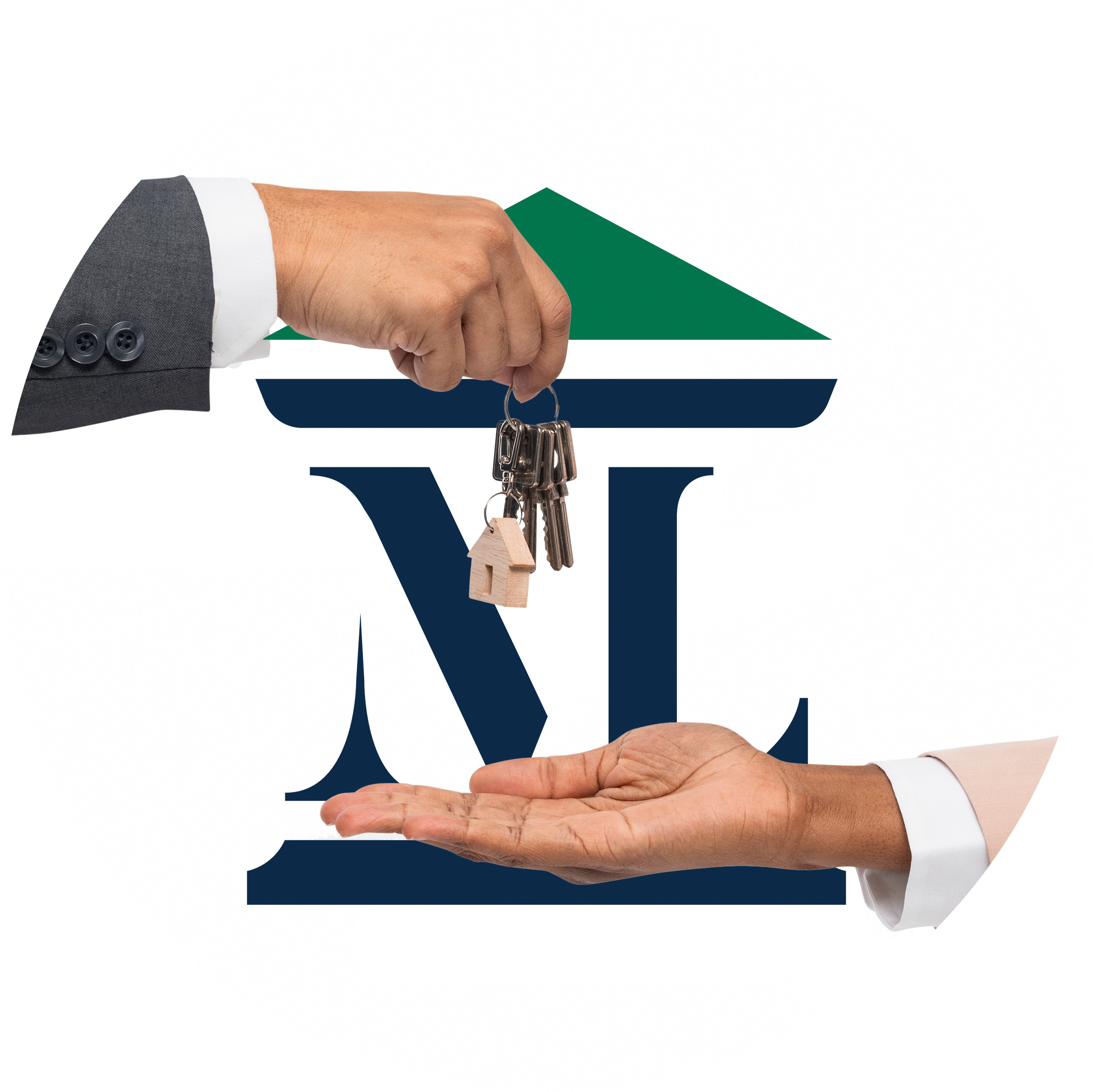 Hands exchanging keys